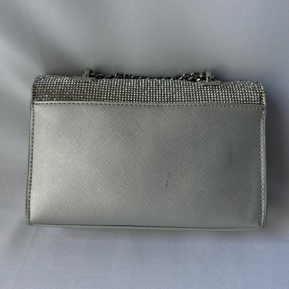 Steve Madden Wonders Diamante Cross Body Bag In Silver - Picture 10 of 10
